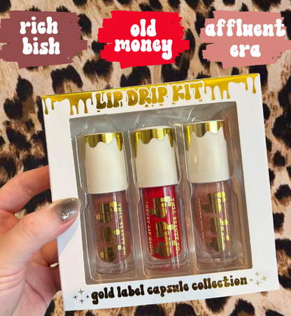 Lip Drip Lip Gloss Gold Capsule Trio